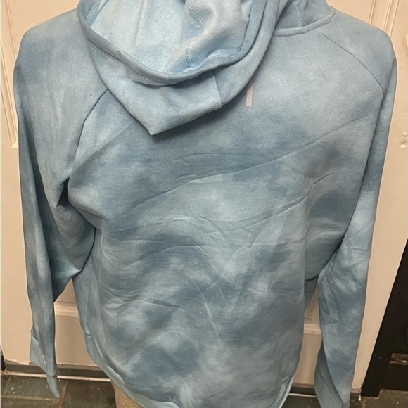 MENS ZELOS Blue Tie Dyed Hoodie XLT - Picture 2 of 3